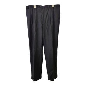 Lauren Ralph Lauren Men's Blue Total Comfort Striped Pants Sz 40 X 34 100%‎ Wool